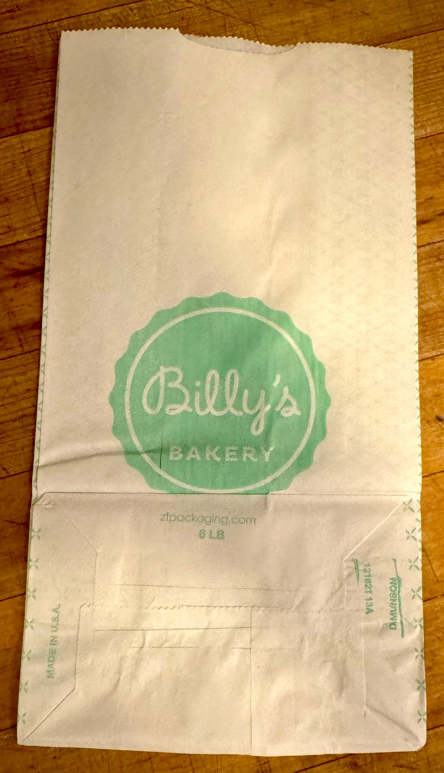 Billy's Bakery Packaging
