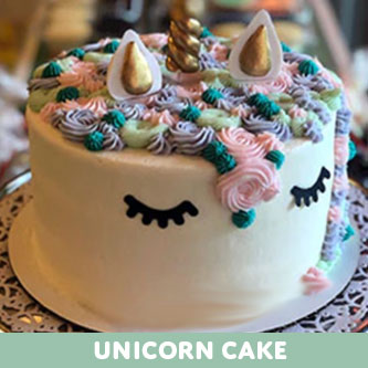 Rainbow Unicorn Ombre Cake